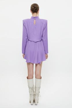 Raisa Vanessa Pili Detaylı Yırtmaçlı Mini Elbise